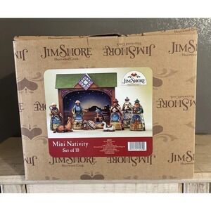 2007 Jim Shore Set of 10 Mini Nativity Figurines 4008789FC In Original Box Mint
